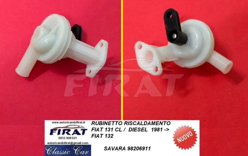 RUBINETTO RISCALDAMENTO FIAT 131 CL/DIESEL 81-> (98206911)